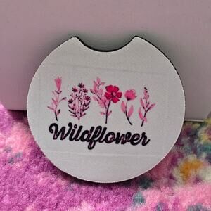 Sunflower Pink Circle Non Slip Handmade Kitchen Home Cup Car Accessories Coaster